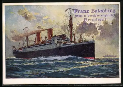 Künstler-AK Hans Bohrdt: Doppelschraubendampfer Stuttgart