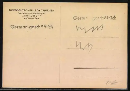 Künstler-AK Hans Bohrdt: Doppelschraubendampfer Stuttgart