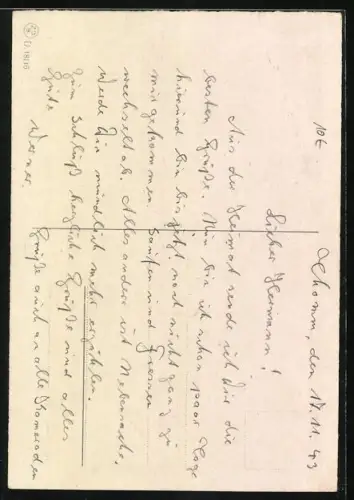 AK Kleiner Junge auf seinem Dreirad und zwei weisse Enten