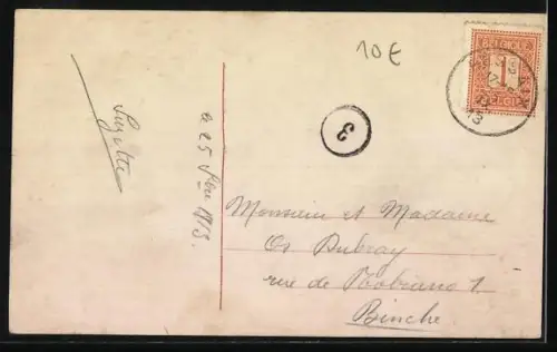 AK Junge mit einem Spielzeuggewehr und zwei Mädchen