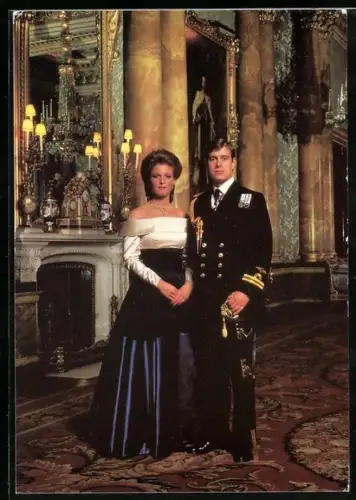AK Buckingham Palace, Prince Andrew and Sarah Ferguson in the Blue Drawing Room