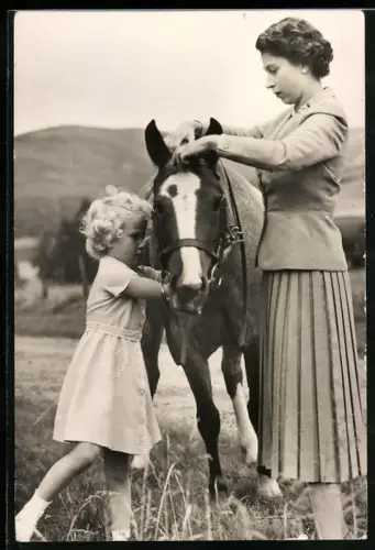 AK Queen Elizabeth with Princess Anne at Balmoral