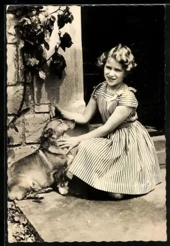 AK Princess Anne with the Corgi Sugar at Windsor Castle