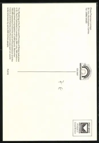 AK The Prince and Princess of Wales, Wedding Photo