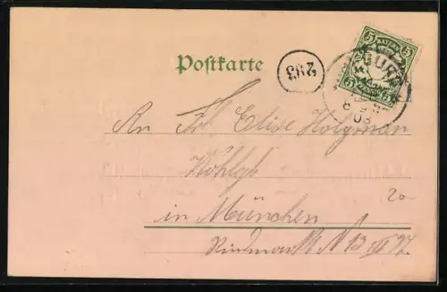 AK Augsburg, Blick auf den Herkulesbrunnen, Halt gegen das Licht