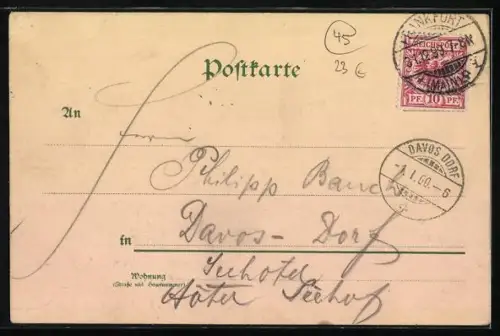 AK Frankfurt a. M., Blick auf das Opernhaus, Halt gegen das Licht