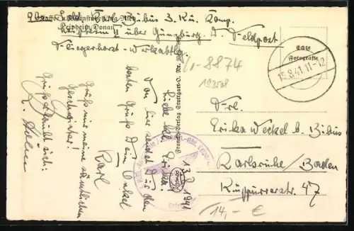 AK Leipheim, Blick in die Ulmer Strasse