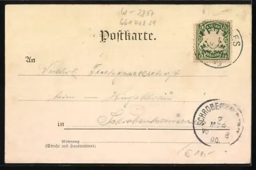 AK Pöttmes, Schloss Pöttmes, Ortspartie