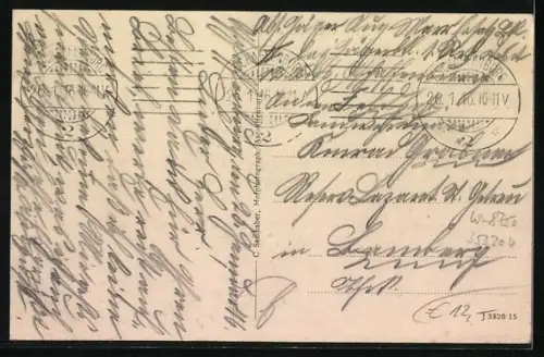 AK Aschaffenburg, Jägerkaserne-Neubau mit Soldaten