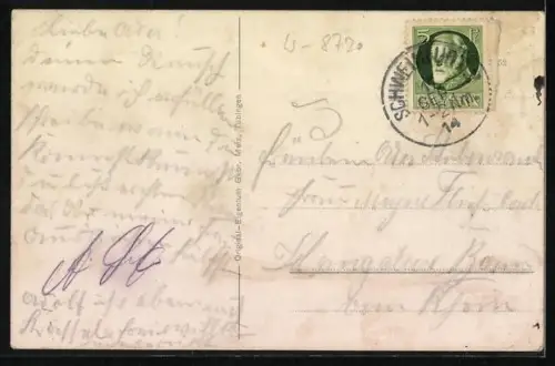 AK Schweinfurt, Ortsansicht aus der Vogelschau