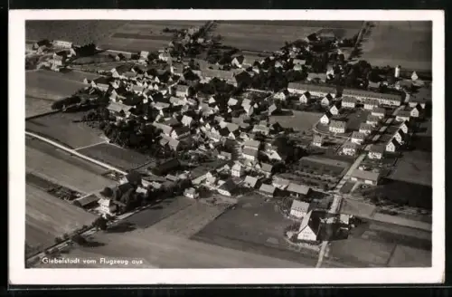 AK Giebelstadt, Teilansicht, Fliegeraufnahme