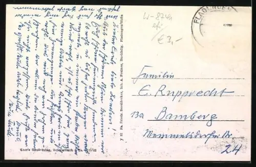 AK Fladungen vor der Rhön, Partie am Forstamt mit altem Wehrturm