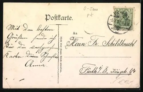 AK Erfurt, Blick auf die Königliche Baugewerkschule