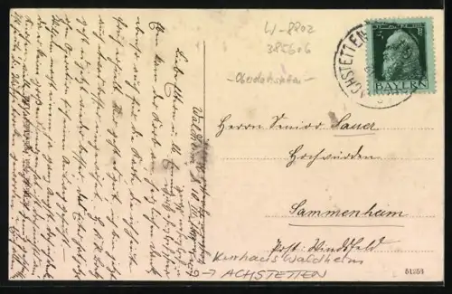 AK Oberdachstetten, Fachwerkhaus Waldheim