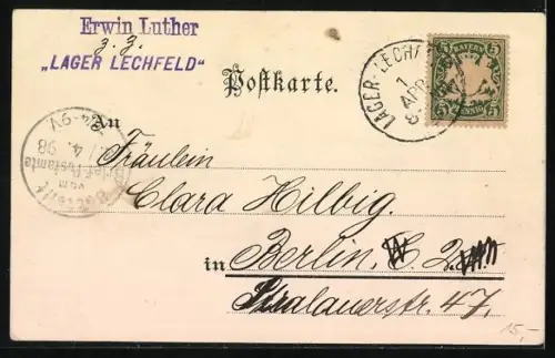 Lithographie Augsburg, Städtische höhere Kunstschule, Frau an der Staffelei