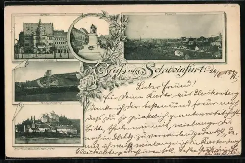 AK Schweinfurt, Rathaus, Peterstirn, Schloss Mainberg