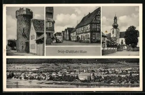 AK Grosswallstadt / Main, verschiedene Ortsansichten