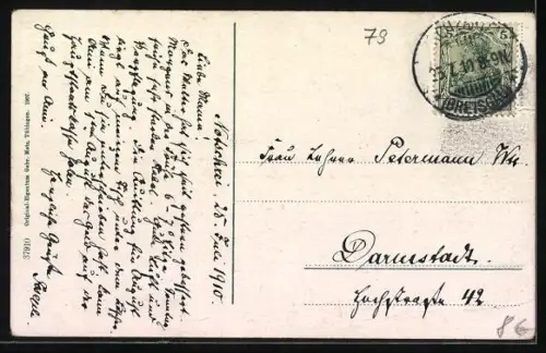 AK Notschrei, Waldhotel mit Strassenpartie