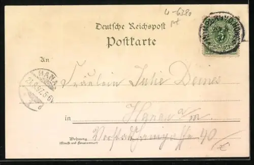 Lithographie Homburg v. d. H., Kurhaus, Ludwigsbrunnen, Stahlbrunnen