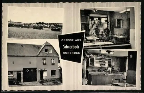 AK Schnorbach, Hunsrück, Gasthaus Zur Bauernschänke, Innenansichten
