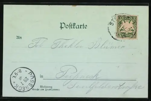 Mondschein-AK Bad Steben, Parkhotel, Collonade