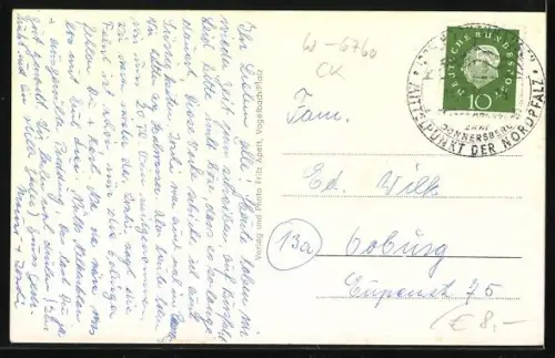 AK Marienthal / Pfalz, Donnersberg, Wohnhaus, Kirche, Strassenpartie