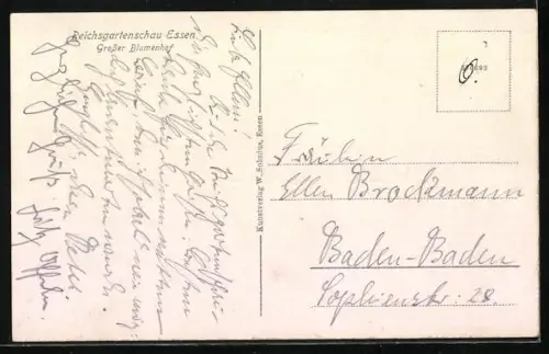 AK Essen, Ausstellung Reichsgartenschau, Grosser Blumenhof
