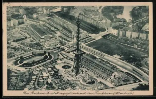 AK Berlin-Charlottenburg, das Ausstellungsgebäude mit dem Funkturm