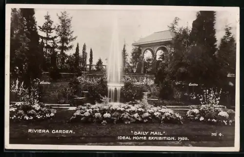 AK London, Daily Mail Ideal Home Exhibition, 1925, Riviera Garden