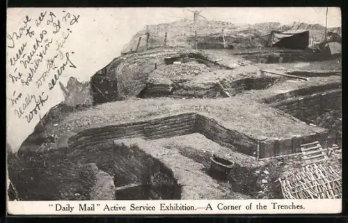 AK London, Daily Mail Active Service Exhibition, 1916, A corner of the trenches