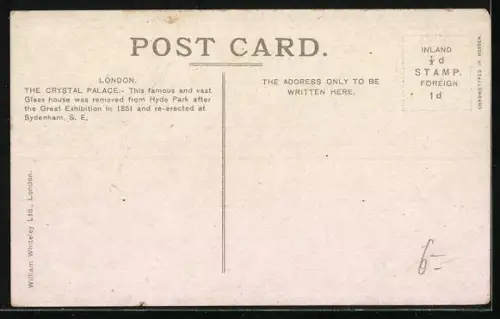 AK London, The Crytal Palace exhibition center