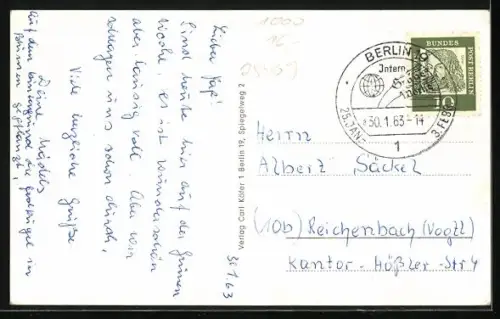 AK Berlin, Intern. Grüne Woche 1963, Blumen