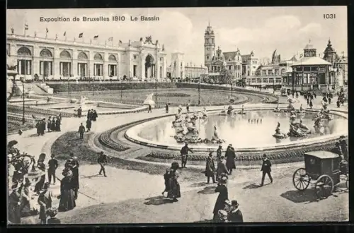 AK Brüssel / Bruxelles, Exposition 1910, Le Bassin