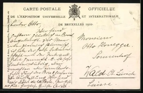 AK Brüssel / Bruxelles, Exposition 1910, Le Bassin