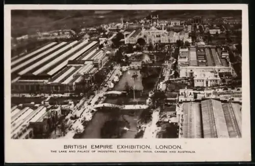 AK London, British Empire Exhibition, 1924, The Lake and Place of Industries