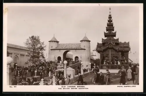 AK London, The British Empire Exhibition, 1924, Old London Bridge