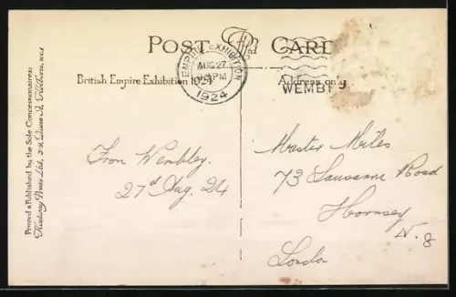 AK London, The British Empire Exhibition, 1924, Old London Bridge