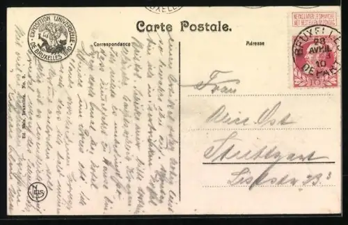 AK Bruxelles, Exposition Universelle, 1910, Maison Allemande