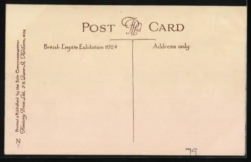 AK British Empire Exhibition 1924, Canadian Pavillon