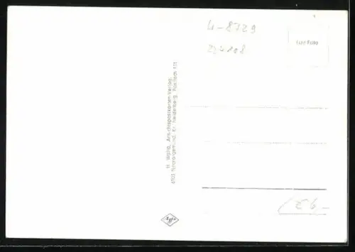 AK Sand am Main, Geschäftshaus Wittig, Schule, Kirchpartie