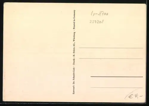 Künstler-AK Würzburg, Pferdegespann vor dem Würzburger Hofbräu