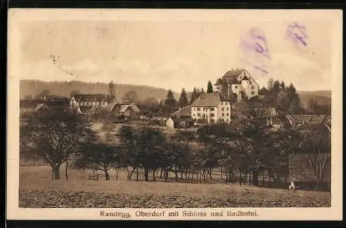 AK Randegg, Oberdorf mit Schloss und Badhotel