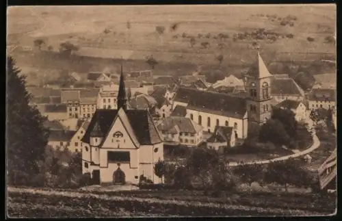 AK Elzach, Blick auf Neunlinden-Kapelle und den Ort
