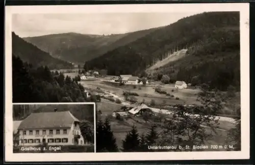 AK Unterkutterau, Gasthaus z. Engel, Gesamtansicht