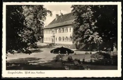 AK Langenbrücken, Blick zum Kurhaus Sigel