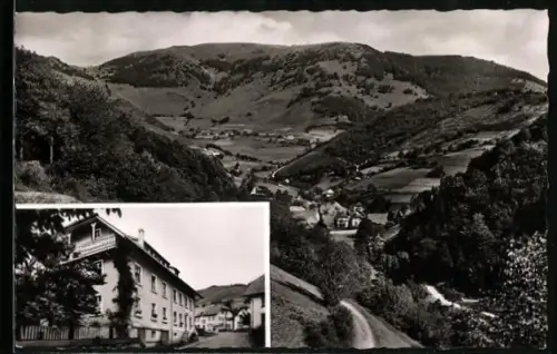 AK Neuenweg /Bad. Schwarzwald, Gasthof und Pension zur Sonne, Panorama