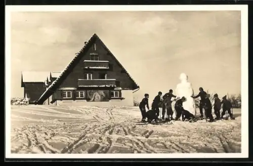 AK Säckingen /Baden, Grossherrischwand, Kinderheim Dr. Ehmann im Schnee