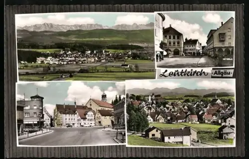 AK Leutkirch /Allgäu, Ortsansicht, Teilansicht, Strassenpartie