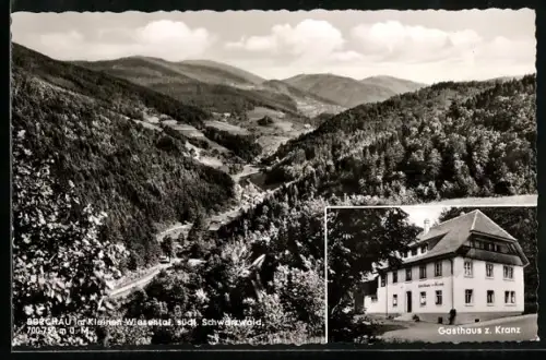 AK Bürchau, Panorama, Gasthaus zum Kranz
