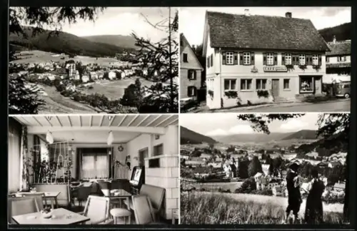 AK Klosterreichenbach im Schwarzbach, Cafe Gaiser, Innenansicht, Ortspartie